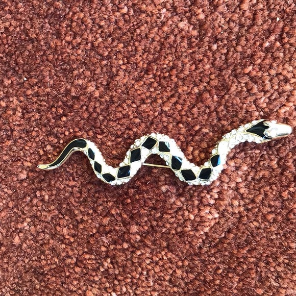 Jewelry - Vintage Rhinestone Snake Brooch